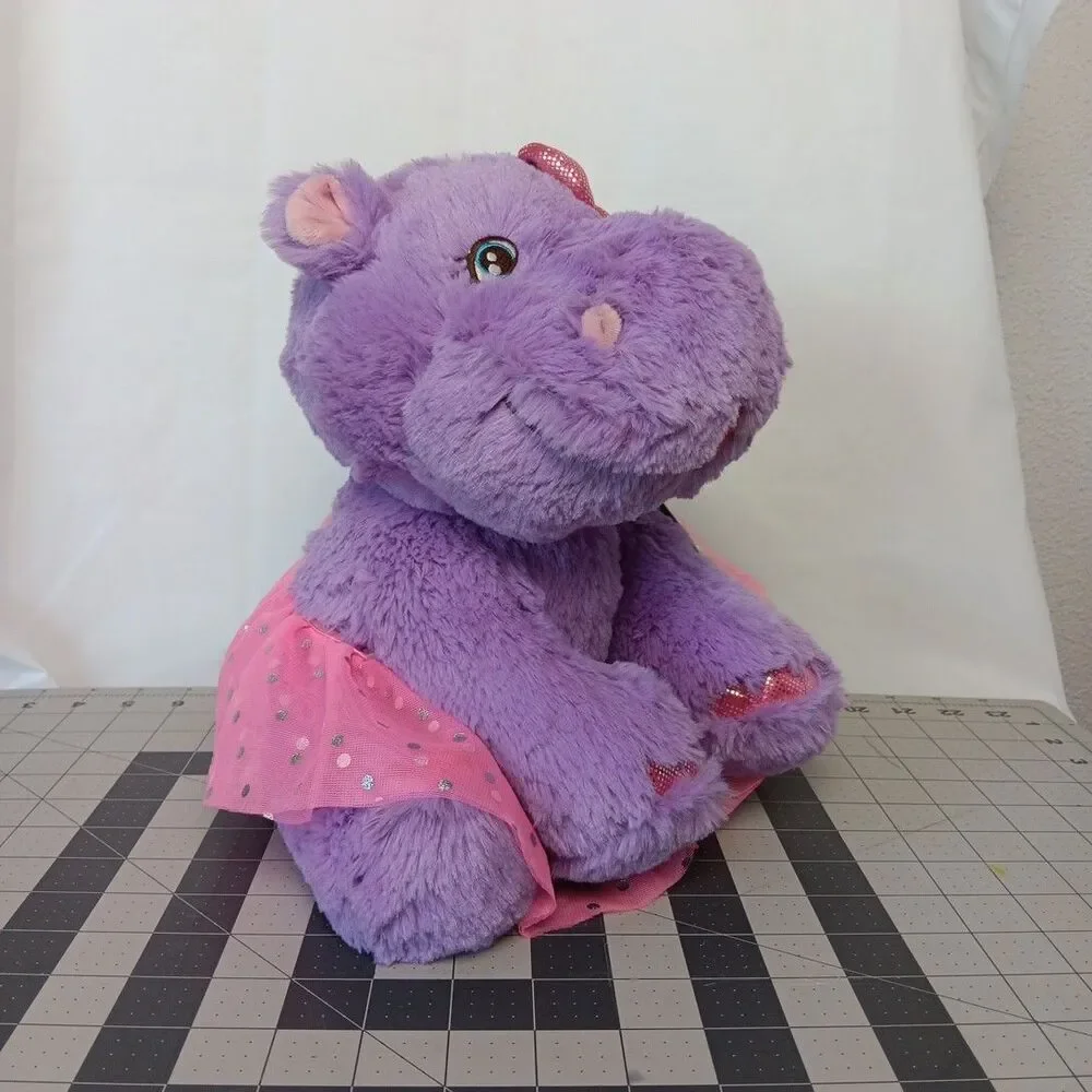 Hallmark Darla the Hippo Plush Oddly Cute Hippopotamus Stuffed Toy Dance Recital